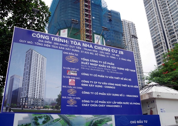 Thi công công trình Chung cư 2B - Vinata Towers số 289 Khuất Duy Tiến